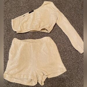Forever 21 One Shoulder & Shorts Set